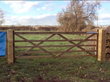 Wooden field gate