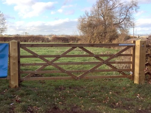 Wooden field gate